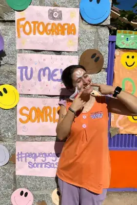 María, profesora de la Escuela Infantil Pequeguay de Collado Villalba